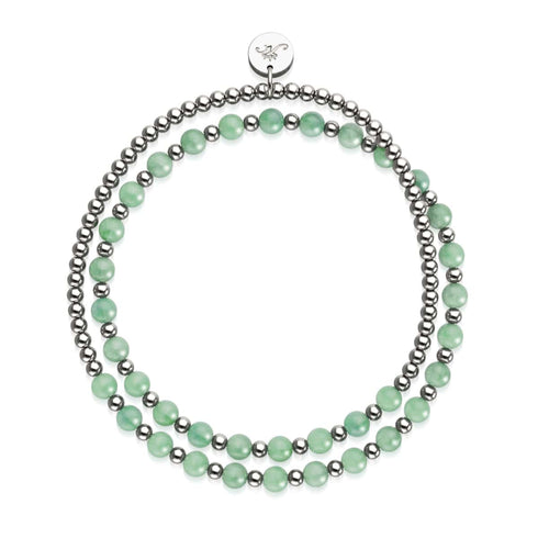 Grüner Aventurin x Weißgold | Boho Gem Wrap