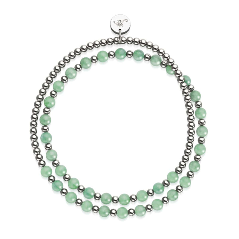 Grüner Aventurin x Weißgold | Boho Gem Wrap