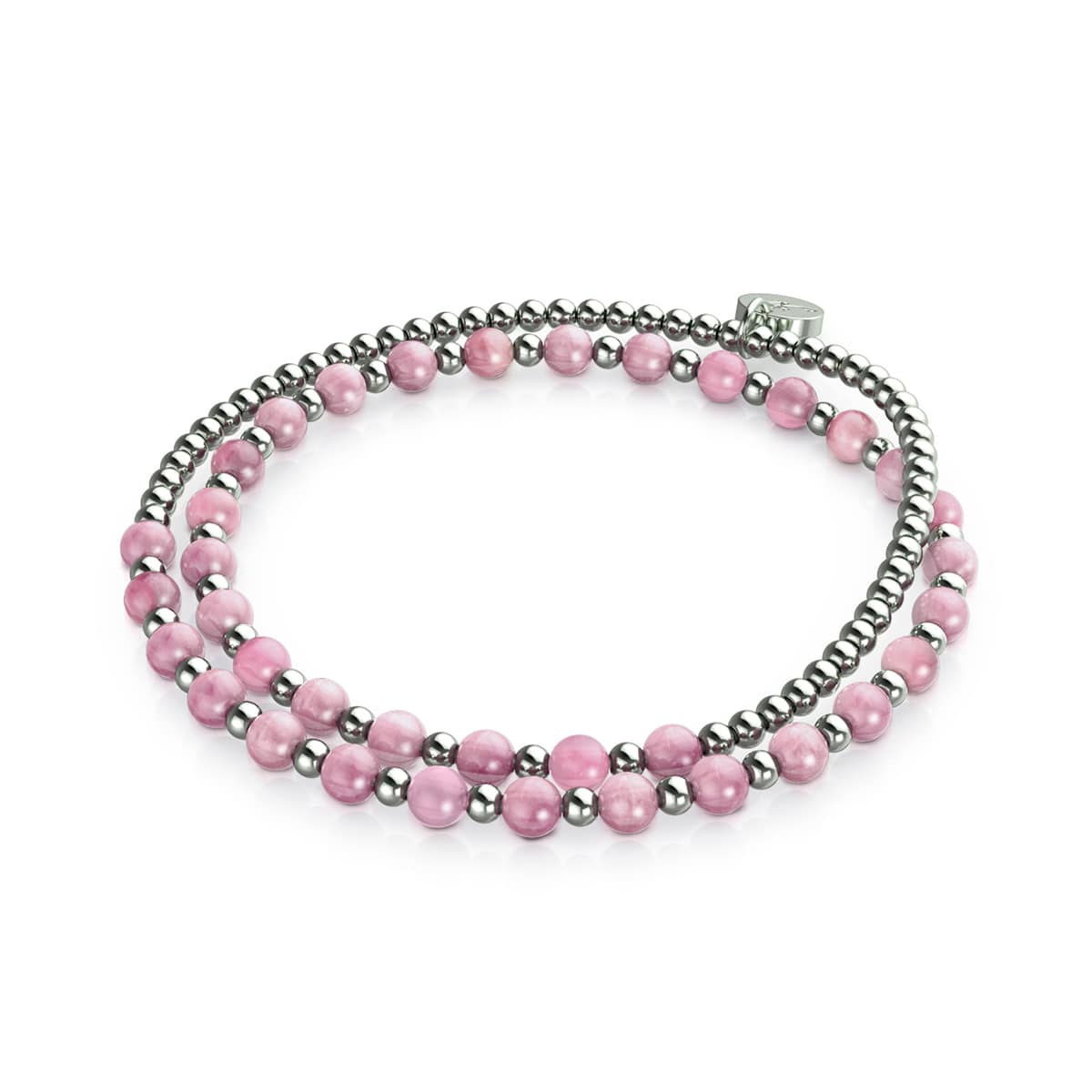 Wassermelonenquarz x Weißgold | Boho Edelstein Wrap