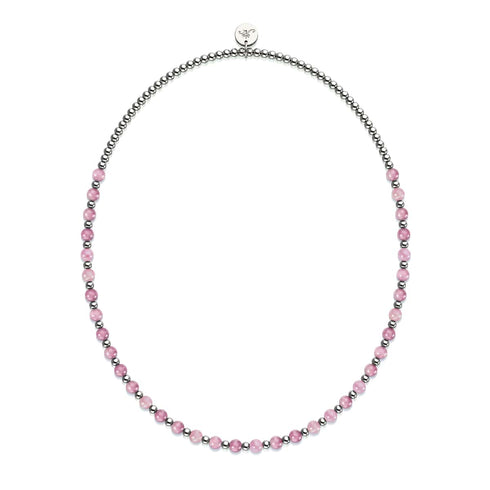 Wassermelonenquarz x Weißgold | Boho Edelstein Wrap