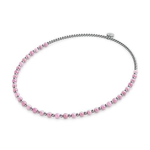 Wassermelonenquarz x Weißgold | Boho Edelstein Wrap