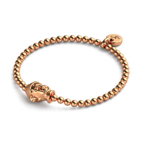Dharma | 18 Karat Roségold | Buddha-Charm-Armband