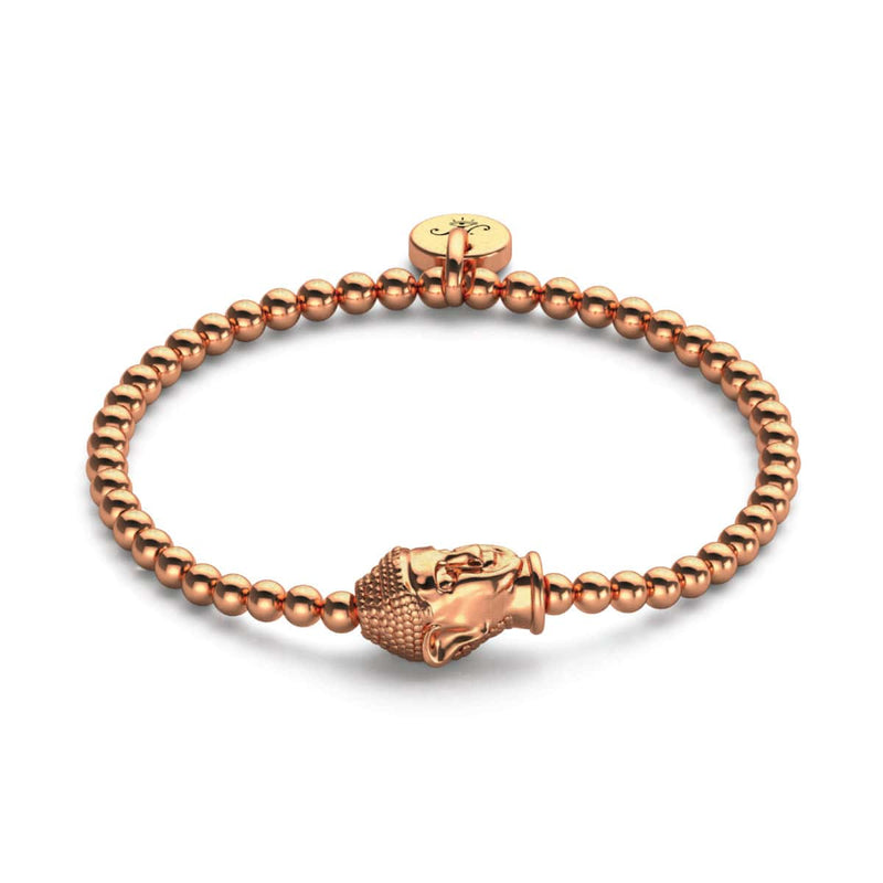 Dharma | 18 Karat Roségold | Buddha-Charm-Armband