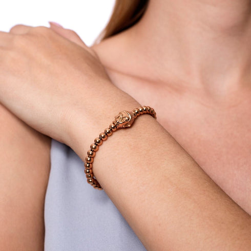 Dharma | 18 Karat Roségold | Buddha-Charm-Armband