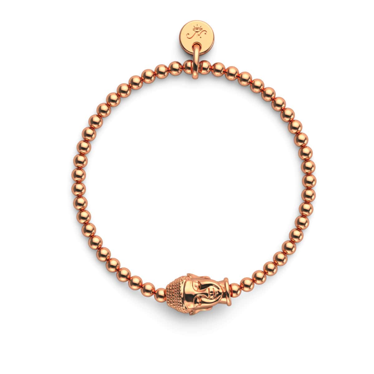 Dharma | 18 Karat Roségold | Buddha-Charm-Armband