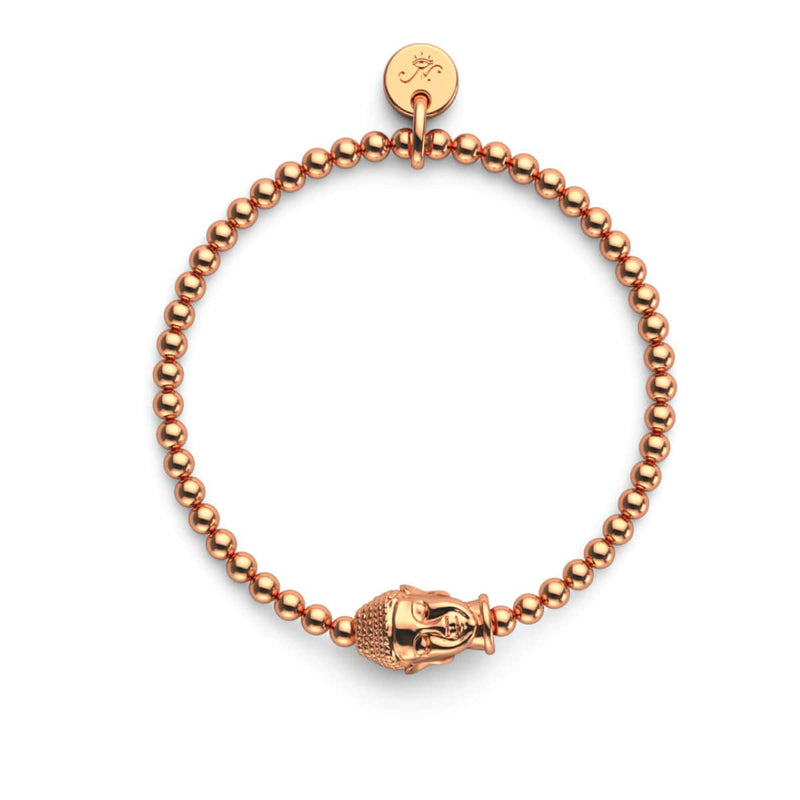 Dharma | 18 Karat Roségold | Buddha-Charm-Armband