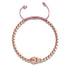 Vergoldeter Buddha | 18 Karat Roségold | Rosa | Makramee Charmballa Armband