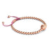 Vergoldeter Buddha | 18 Karat Roségold | Rosa | Makramee Charmballa Armband