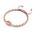 Vergoldeter Buddha | 18 Karat Roségold | Rosa | Makramee Charmballa Armband