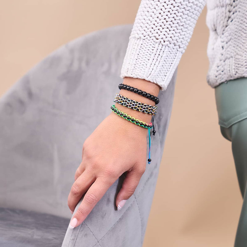 Spectrum x Gunmetal | Catena Links Armband