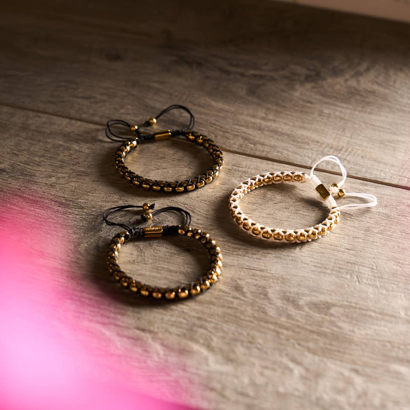 Weiß x Gold | Catena Gliederarmband