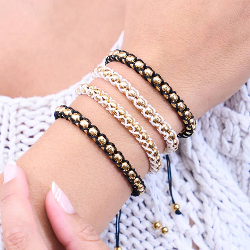 Weiß x Gold | Catena Gliederarmband