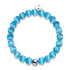 Aquamarin | 925er Sterlingsilber | Cheshire-Glas-Armband