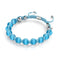 Aquamarin | Silber | Cheshire-Glas Charmballa-Armband
