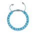 Aquamarin | Silber | Cheshire-Glas-Doppel-Makramee-Armband