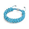Aquamarin | Silber | Cheshire-Glas-Doppel-Makramee-Armband