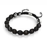 Schwarzer Zobel | Silber | Charmballa-Armband aus Cheshire-Glas