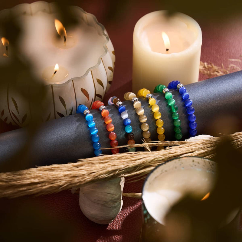 Blutmond | 925 Sterling Silber | Cheshire Glas Armband