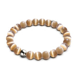 Karamell-Sphinx | 925er Sterlingsilber | Cheshire-Glas-Armband