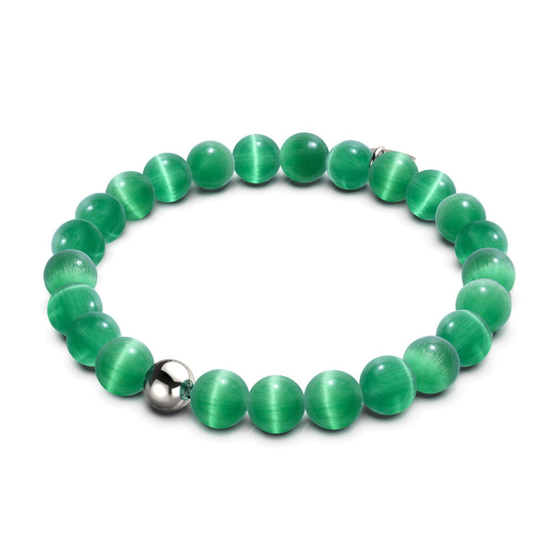 Raupe | 925er Sterlingsilber | Cheshire-Glasarmband