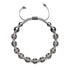 Anthrazit | Silber | Charmballa-Armband aus Cheshire-Glas