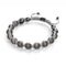 Anthrazit | Silber | Charmballa-Armband aus Cheshire-Glas