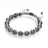 Anthrazit | Silber | Charmballa-Armband aus Cheshire-Glas
