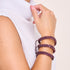 Kastanie | Silber | Cheshire Glas Doppel Makramee Armband
