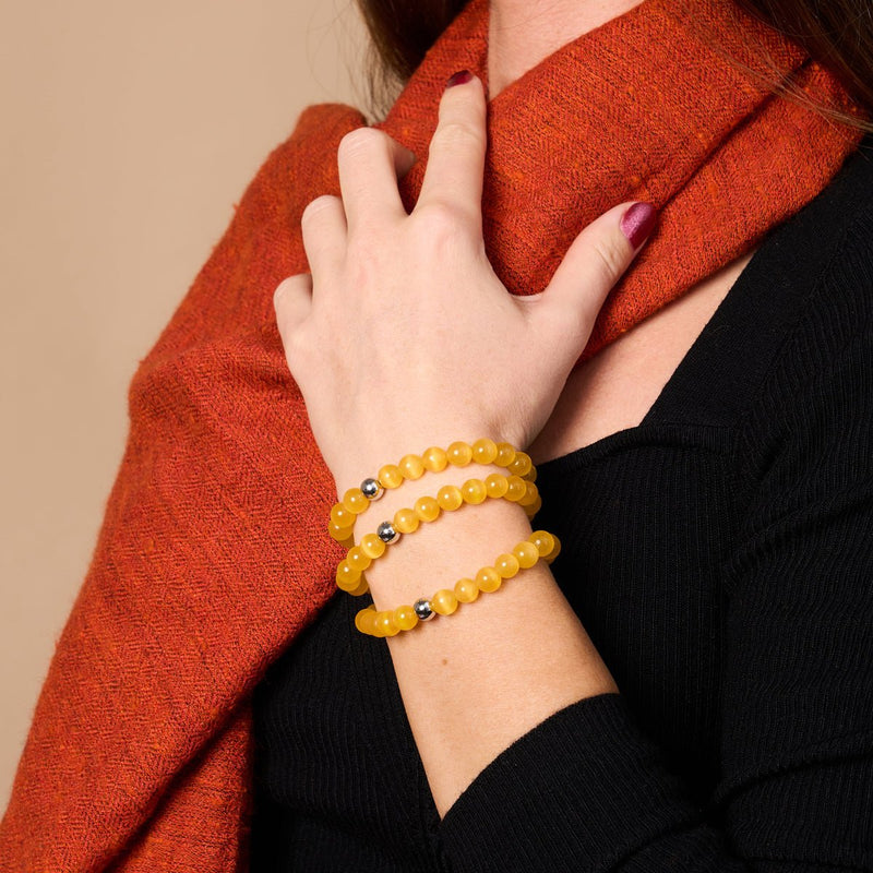 Erntemond | 925 Sterling Silber | Cheshire Glas Armband