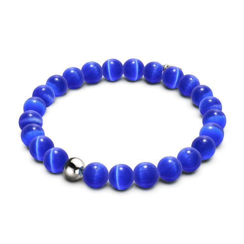 Mitternachtswache | 925er Sterlingsilber | Cheshire-Glasarmband