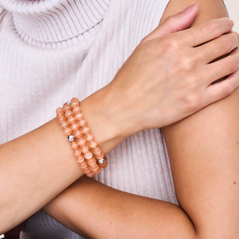 Kürbis | 925 Sterling Silber | Cheshire Glas Armband