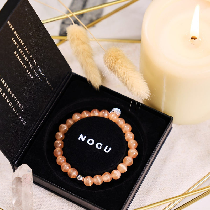 Kürbis | 925 Sterling Silber | Cheshire Glas Armband