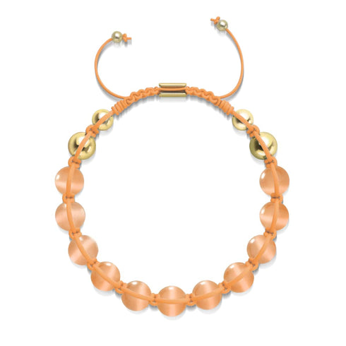 Kürbis | Gold | Cheshire Glas Charmballa Armband