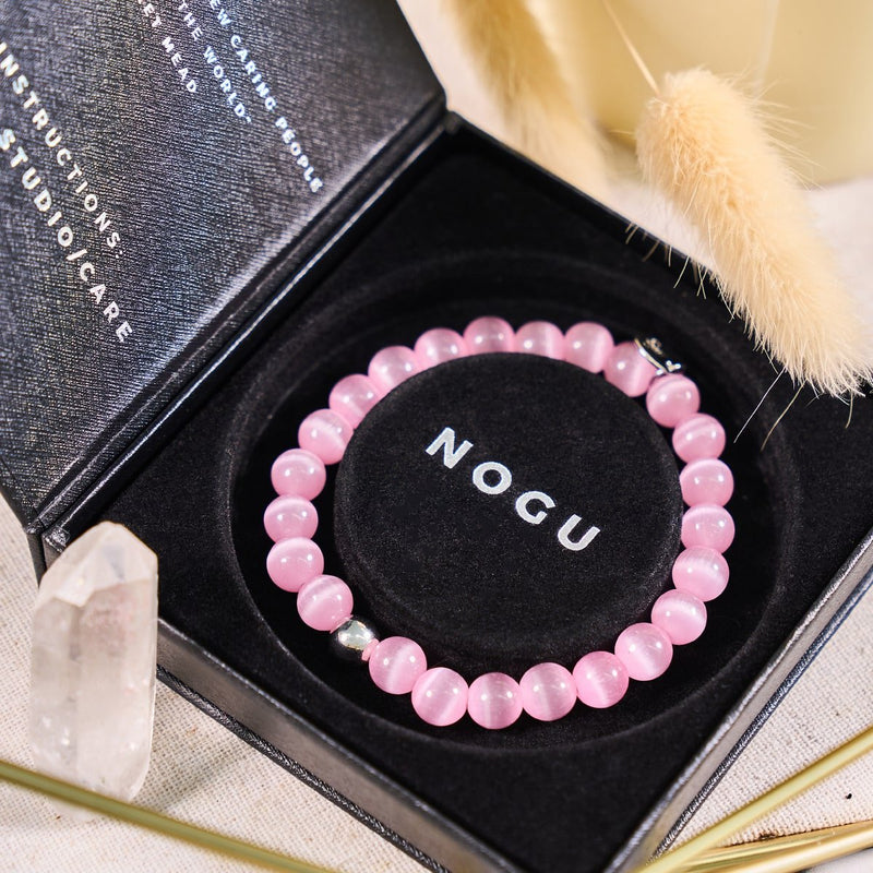 Wassermelone | 925er Sterlingsilber | Cheshire-Glasarmband