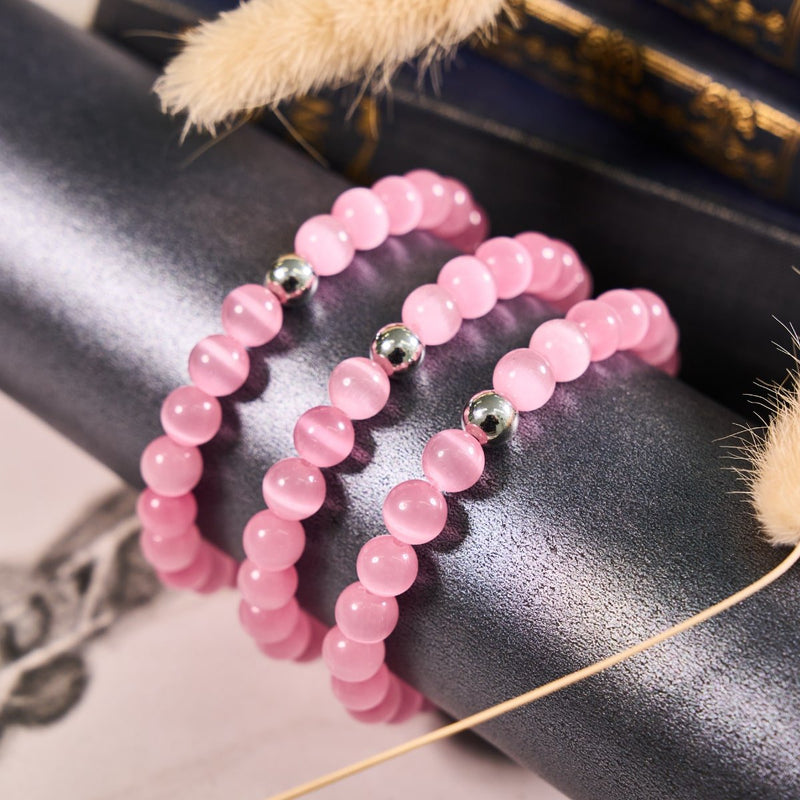 Wassermelone | 925er Sterlingsilber | Cheshire-Glasarmband