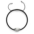 Schwarzes Makramee-Armband aus Kauri-Muschel | 925er Sterlingsilber