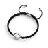 Schwarzes Makramee-Armband aus Kauri-Muschel | 925er Sterlingsilber