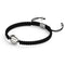 Schwarzes Makramee-Armband aus Kauri-Muschel | 925er Sterlingsilber