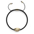 Kaurimuschel Schwarzes Makramee Armband | 925 Sterling Silber Gold Vermeil