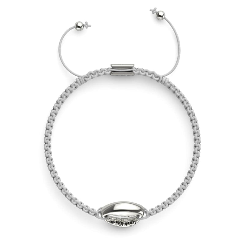 Kaurimuschel-Makramee-Armband in Weiß | 925 Sterlingsilber