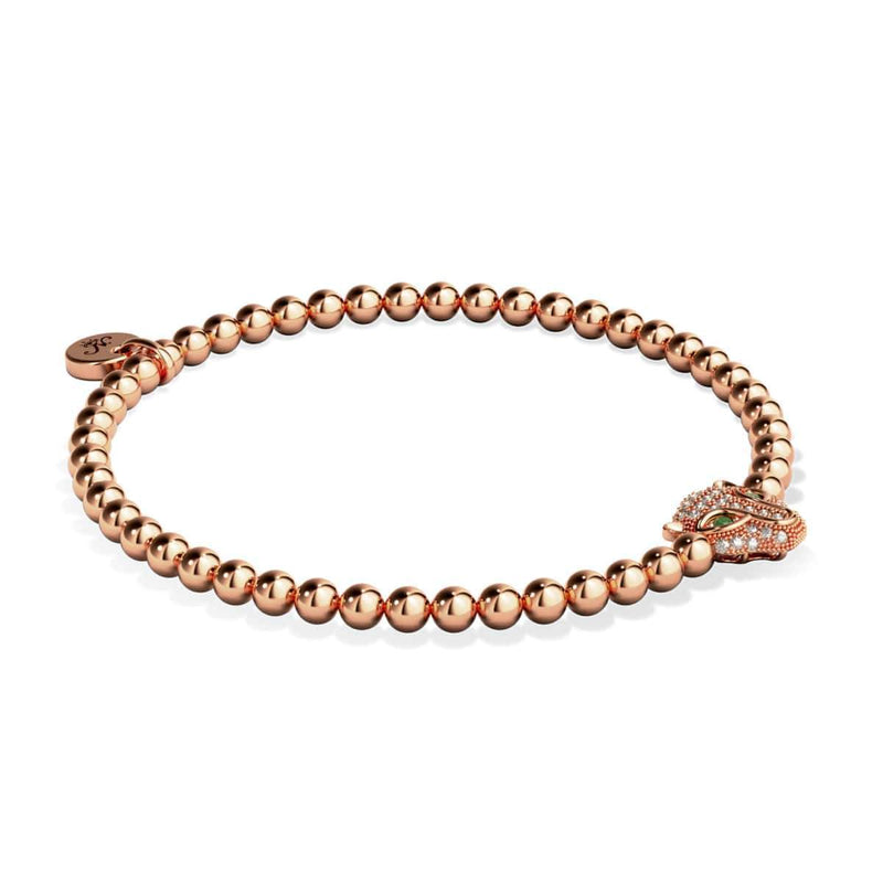 Wild | 18 Karat Roségold | Kristallkatzenarmband