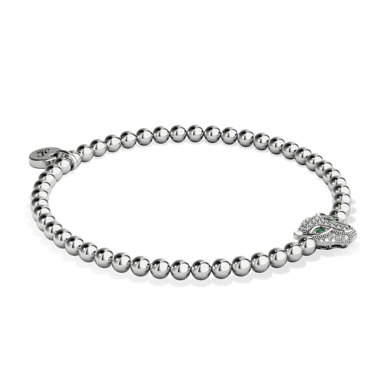 Wild | Silber | Kristall-Katzenarmband