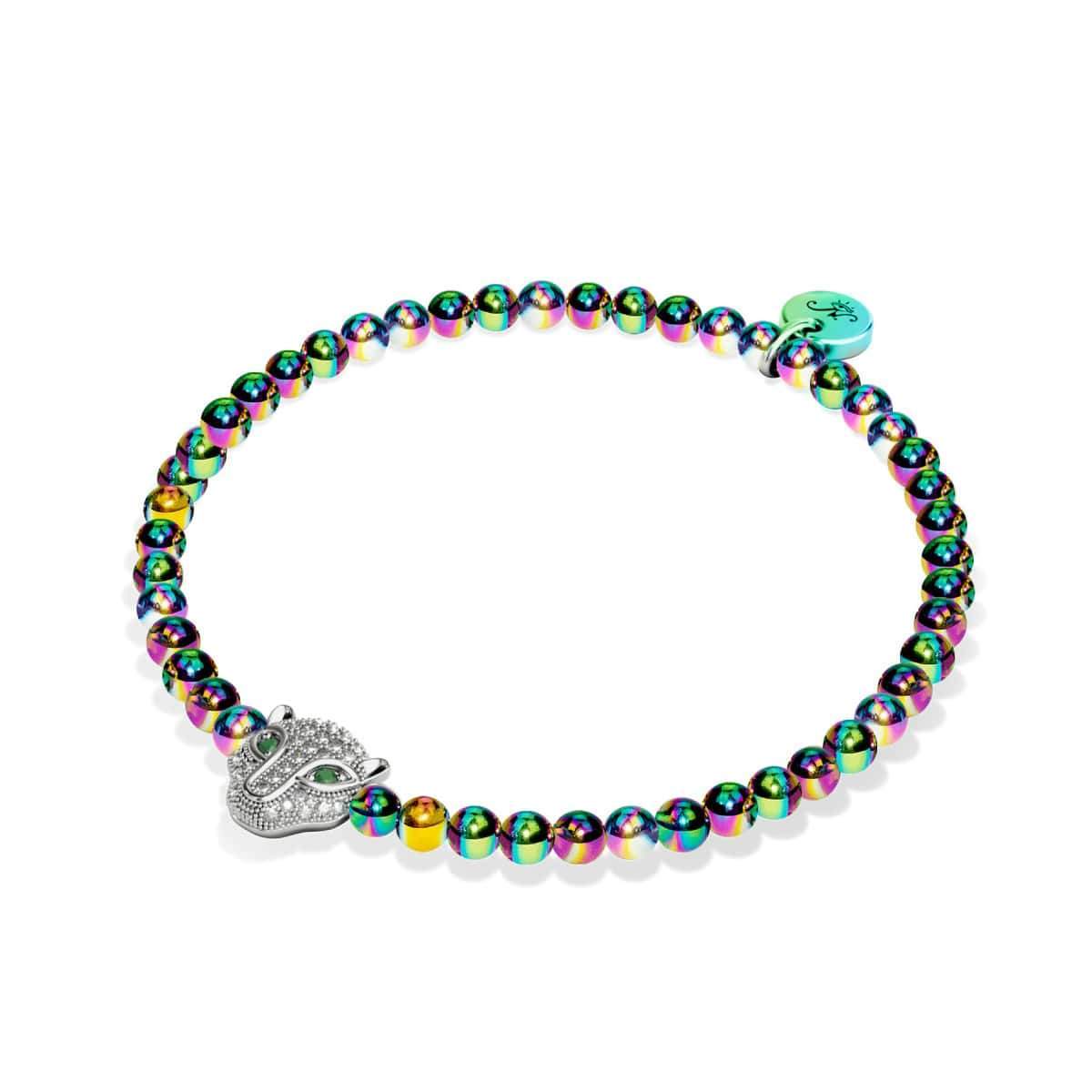 Wild | Einhorn Silber | Kristallkatzenarmband