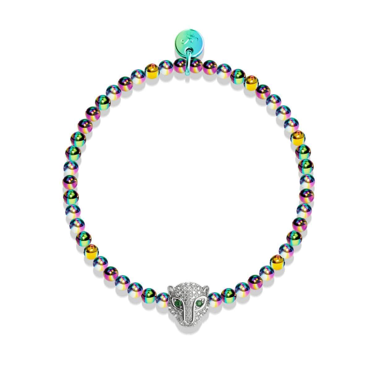 Wild | Einhorn Silber | Kristallkatzenarmband