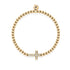 Gesegnet | 18 Karat Gold | Kristallkreuz-Charm-Armband