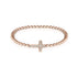Gesegnet | 18 Karat Roségold | Kristallkreuz-Charm-Armband