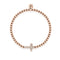 Gesegnet | 18 Karat Roségold | Kristallkreuz-Charm-Armband