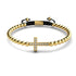 Kristallkreuz | 18 Karat Gold | Schwarz | Makramee Charmballa Armband