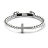 Kristallkreuz | Silber | Schwarz | Makramee Charmballa Armband