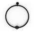 Narzisse | Rotguss | Schwarzes Kristall-Charm-Armband